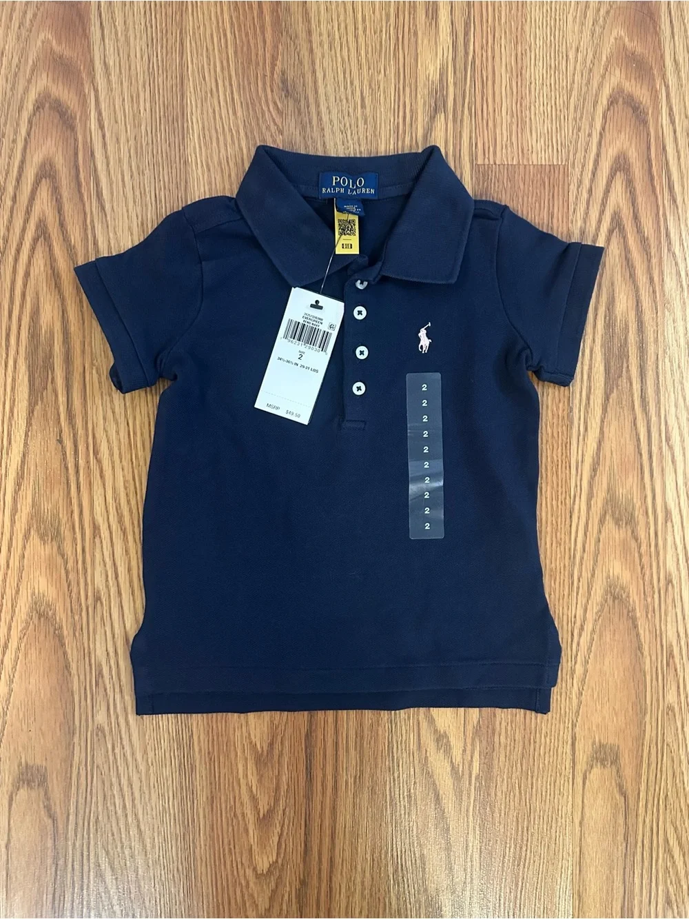 Polo Ralph Lauren Baby Girls Stretch Mesh Polo Shirt  2T, Stretch Legging 24M